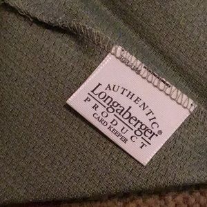 Longaberger Card Keeper Basket Liner in Sage